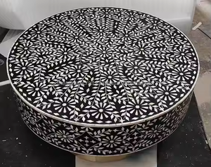 Nuevo diseño de incrustaciones de hueso moderno hecho a mano duradero de alta calidad personalizable mesa de centro hogar Hotel uso sala de estar muebles artesanales - Product Image 5
