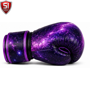 Ensemble de boxe SUMROOS SI : Gants en cuir noir et or avec sangle de poignet réglable, durables, protecteurs et confortables pour l'entraînement, à lacets - Product Image 6
