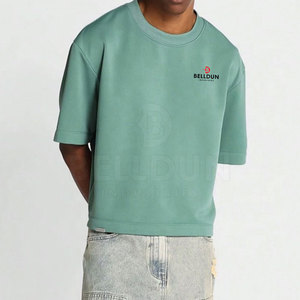 Camiseta Corta Oversize para Hombre, Tejido Ligero y Transpirable, Corte Moderno y Relajado para Uso Diario en Interiores y Exteriores - Product Image 5