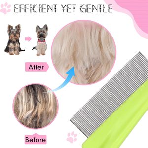Peigne à picots professionnel en acier inoxydable de qualité supérieure OEM, 100 % antistatique, outil de toilettage durable pour chiens et chats - Product Image 4