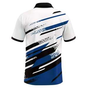 Chemise de golf à manches courtes pour homme, motif géométrique, imprimé par transfert thermique, respirante, coupe classique, jersey tricoté polyester/coton - Product Image 4
