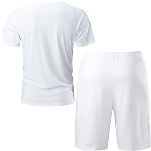Conjunto de Pantalones Cortos Deportivos de Verano para Hombre con Logotipo Personalizado, Transpirables, de Algodón, Conjunto Informal de Camiseta y Pantalones Cortos - Product Image 3