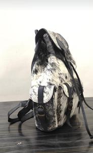 Handmade Leather Hair On Backpack Cowhide Laptop Travel Rucksack Vintage School Bag Durable Design OEM LHBP-0070 - Product Image 4