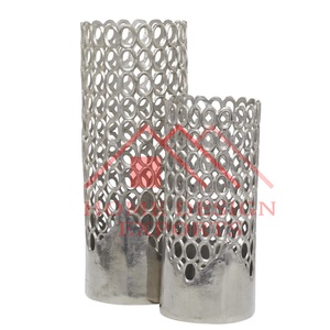 Jarrones de aluminio con acabado en oro rosa para centros de mesa de boda, último diseño, jarrones de flores con forma de cilindro de Metal, superventas - Product Image 6