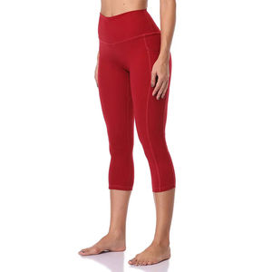 Leggings Capri pour femmes au design optimal, taille mi-haute, sur mesure, haute qualité, Spandex/Polyester, écologiques, respirants, prix bas, OEM - Product Image 6