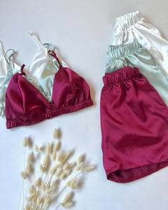 Ensemble soutien-gorge et culotte sexy pour femme, à fermeture avant, bonnets couvrants, sans armatures, sans couture, en dentelle, séchage rapide, en coton et soie, pour la nuit - Product Image 2