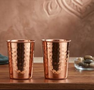 Premium daily use copper drinking <b>glasses</b> metal tumblers for <b>water</b> juice cocktail use durable reusable kitchen drinkware - Product Image 5