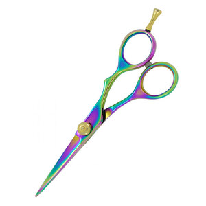 Professional Salon Hair Cutting Scissors Stainless Steel <b>Blade</b> Multi-Color Design Gold Adjustment Screw Sharp Medium Handle - Product Image 3