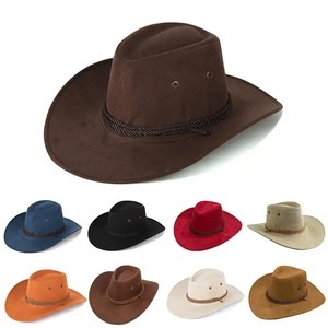 <b>Black</b> Striped Leather Wide Brim <b>Cowboy</b> <b>Hat</b> Unisex Adult Spring Summer Beach Use 56-58CM - Product Image 6