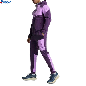 Conjunto de Chaqueta Cortavientos Deportiva para Hombre, Color Sólido Personalizado, Talla Grande, Ligera, para Deportes Casuales - Product Image 1