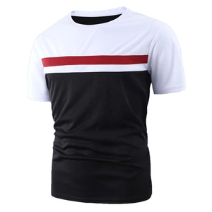 เสื้อยืดคอกลมผู้ชาย สีดำขาว แขนสั้น ลายกราฟิก แห้งเร็ว ใส่เล่นกีฬา รับสกรีนโลโก้ เสื้อเทนนิส ฟุตบอล ไซส์ใหญ่ - Product Image 6