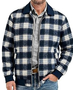 Custom Wholesale <b>Mens</b> High Quality Heavyweight Plaid Hooded <b>Flannel</b> Shirt <b>Jacket</b> Long Sleeve Casual Button - Product Image 4