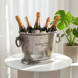 Luxury Handmade Contemporary Aluminum Wine & for Ice Bucket with <b>Stand</b> for Hotels Bars & Home Parties - Product Image 4