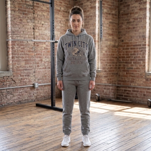 Ensemble sweat-shirt et jogging assortis en molleton personnalisé avec logo TWIN CITY, vêtements décontractés, vente en gros, vêtements OEM - Product Image 6