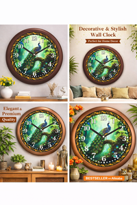Reloj de pared de diseño con impresión personalizada de Royal Peacock para Navidad, Día de la Madre, Día de San Valentín y Pascua - Product Image 2