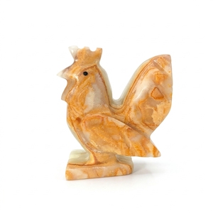 Figura de Gallo Tallada a Mano en Ónix Marrón, Arte Popular, Material de Piedra, Diseño de Logotipo Personalizado, Color y Tamaño OEM ODM - Product Image 1