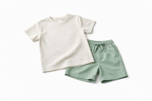 Vêtements d'été pour enfants, ensemble t-shirt et short en coton, respirant, léger, vêtements décontractés, taille personnalisée - Product Image 2