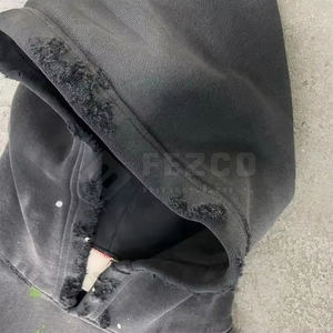 Sudaderas con Capucha de Felpa de Algodón de Tallas Grandes, Fabricadas en Fábrica, con Efecto Desgastado por el Sol, para Hombre, en Stock, Diseño Único y Cómodo - Product Image 2