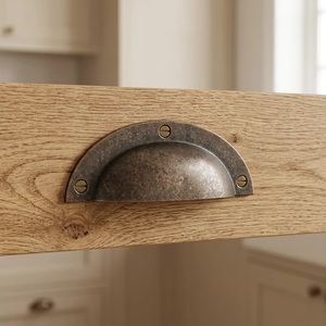 Modern Cast Iron Cabinet Cup Pull Handle for Kitchen Bedroom Bathroom Living Room for Cupboard Drawer Dresser <b>Ceramic</b> <b>Knobs</b> - Product Image 2