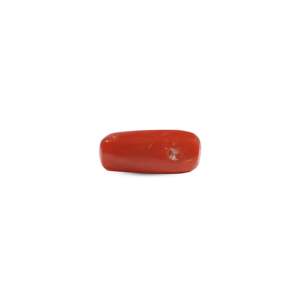 Handcrafted 6.35 Carat Synthetic Red Coral Oval Cabochon Loose Gemstone for Fine Jewelry - Product Image 2