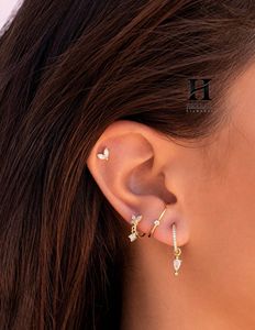 Pendientes de Lujo con Corte Marquesa en Forma de Hoja, Oro de 14K con Doble Piedra, Joyería Elegante y Minimalista para Mujer y Regalos - Product Image 4