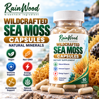Capsules de mousse de mer sauvage, minéraux naturels, formule à base de plantes sans OGM, sans gluten, végétalien, antioxydant, soutien énergétique et immunitaire