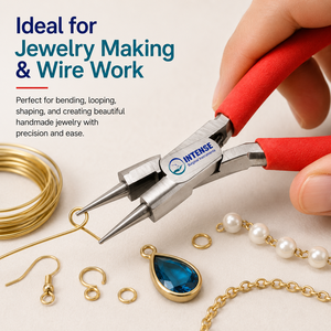 Pince à bec rond professionnelle pour la fabrication de bijoux, outil de pliage de fil de précision avec poignées ergonomiques antidérapantes - Product Image 5
