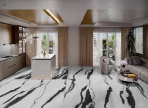 คอลเลคชั่นกระเบื้องพอร์ซเลนผิวเงา Radiant Gloss ขนาด 800x1600 1200x1800 750x1500 มม. ออกแบบเพื่อเพิ่มความสว่างภายในด้วยพื้นผิวที่เรียบเนียน - Product Image 2