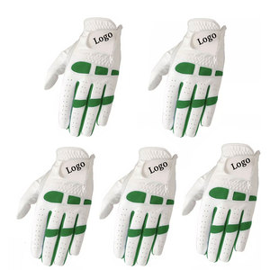 Customizable Logo <b>Men's</b> High Grade Genuine Leather Golf Gloves Adjustable Wrist <b>Strap</b> Non-Slip <b>for</b> Left Right Hands Sports Use - Product Image 5