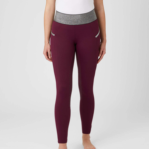 Legging d'équitation pour femme, taille mi-haute élastique, avec grip intégral en silicone, imprimé numérique, respirant, séchage rapide, léger - Product Image 1