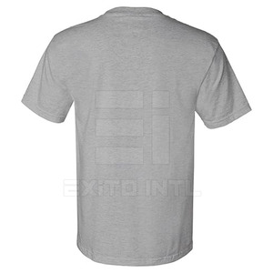 เสื้อยืดคอกลมผู้ชาย OEM ออกแบบโลโก้ตามสั่ง ผ้าโพลีเอสเตอร์/คอตตอน ระบายอากาศได้ดี คุณภาพสูง ทรงปกติ สีพื้น ขายส่ง - Product Image 5