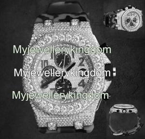 Montres mécaniques en acier inoxydable pour hommes, style Buss Down Moissanite, luxe et entièrement serties de pierres - Product Image 4