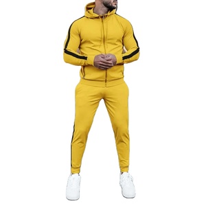 Conjunto Deportivo de 2 Piezas para Hombre, Estilo Informal, con Rayas y Parches, Ajustado, con Cordón, Manga Larga, Múltiples Bolsillos, Cremallera y Capucha - Product Image 4