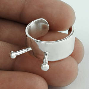Anillo de Cóctel de Diseño Único, Joyería Bohemia Hecha a Mano con Acabado Pulido, Elaborado con Plata de Ley 925, Precio al por Mayor - Product Image 3
