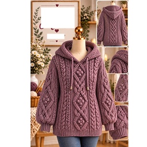 Pulls 100% acrylique ou coton, calibre 12, pour femmes, très tendance, style décontracté, pour la saison hivernale, fournisseur du Bangladesh. - Product Image 1