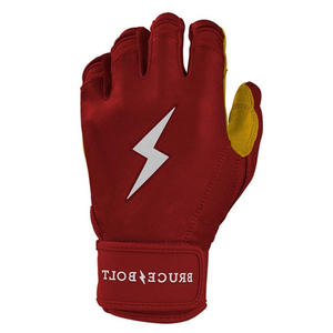 Gants de frappeur de baseball en cuir Jarren Duran Signature Series Bruce BoltLong Cuff avec fermeture auto-agrippante, couleurs et tailles personnalisables - Product Image 3