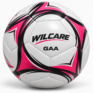 Balón de fútbol GAA Wilcare blanco, verde azulado y azul marino, serigrafiado. Balón de fútbol GAA serigrafiado en blanco, verde azulado y azul marino. - Product Image 4