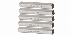 Lot de 5 fraises carrées HSS (M2) 1/2'' x 1/2'' x 4'' pour machine à fraiser, tour et usine de fraisage - Product Image 2