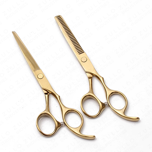 Professional Hair Cutting Scissors <b>Set</b> 2 Piece Stainless Steel <b>Barber</b> Shears with Customizable Screw System - Product Image 3