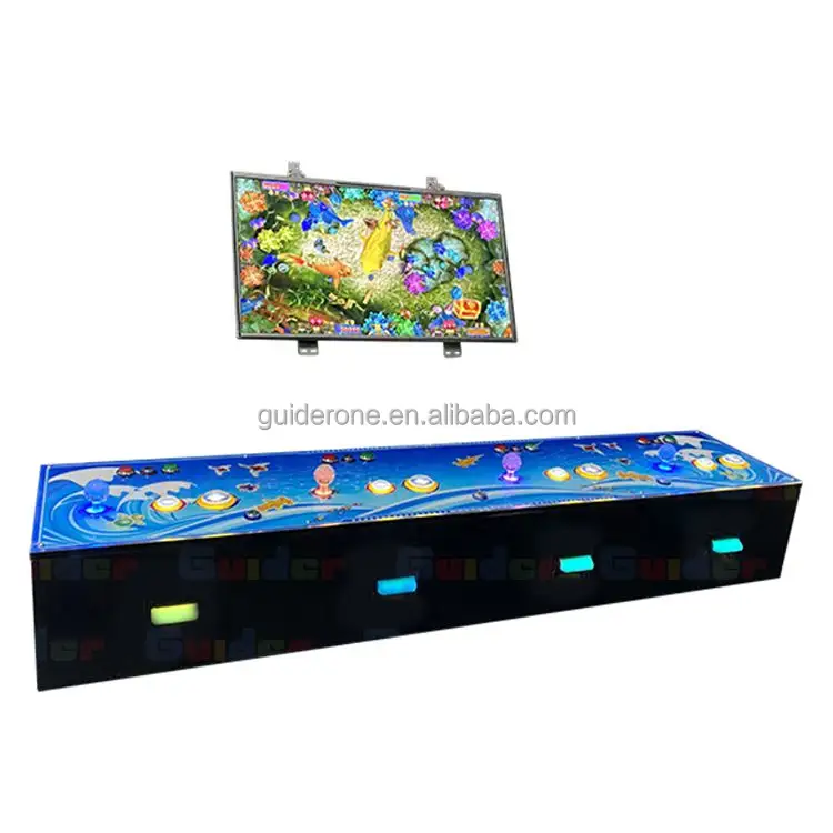 2024 Crazy Software All In One Game Portable Wooden Cabinet 4 Players Fish Game Cabinet Mermaid Legends