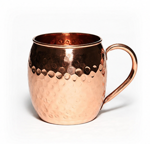 Solid Copper Moscow Mule Mug Handcrafted Hammered Barrel <b>Cup</b> with Handle for Cocktails Beer and <b>Cold</b> Drink Wholesale Barware - Product Image 3