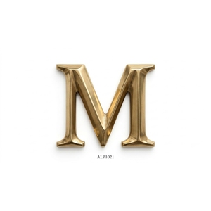 Letras del alfabeto modernas de latón macizo y números 3D con acabado espejo en oro para letreros metálicos de hoteles de lujo, empresas y recepciones de oficinas. - Product Image 1