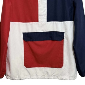 windbreaker colorblock <b>jacket</b> red white navy pullover anorak custom blank lightweight vintage zip up running <b>Track</b> <b>Jacket</b> - Product Image 3