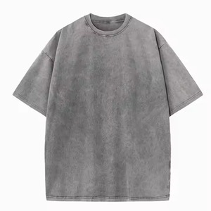เสื้อยืดคอกลมแขนสั้นผู้ชาย สีดำล้วน ผ้าฝ้าย ทรงปกติ สไตล์ลำลอง ผ้าเจอร์ซีย์ถัก สีพื้น - Product Image 4