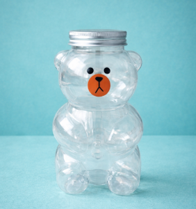 500ml Cute <b>Bear</b> PET Plastic <b>Bottle</b> Screw Cap Silk Screen Printing Model GL500-33 3 for Juice/Tea Packaging Export Asia America - Product Image 4