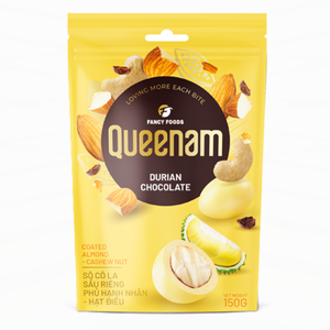 Fournisseur direct du fabricant, vente en gros de dragées au chocolat de qualité supérieure HALAL, chocolat au durian enrobé d'amandes et de noix de cajou, 150 g, OEM/ODM, confiserie - Product Image 1