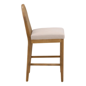 Chaise de salle à manger rembourrée de style mid-century modern avec pieds en bois et coussin en laine pour usage domestique ou commercial - Product Image 3