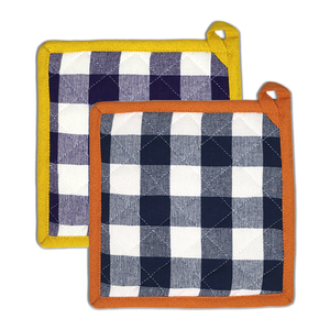 Pochons de cuisine 100 % coton résistants à la chaleur, motif à carreaux, fabriqués en Inde, à prix abordable - Product Image 6