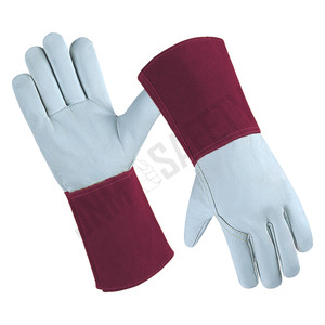 Guantes de Cuero de Vaca de Alta Resistencia, Duraderos, con Refuerzo de Piel de Cabra, Resistentes al Fuego, para Soldadura TIG, Seguros para Trabajos Industriales - Product Image 6