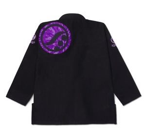 Kimono de BJJ Pepepullear Negro con Bordado Morado, Unisex, Corte Regular para Adultos, 100% Algodón, Ropa Duradera para Artes Marciales - Product Image 2